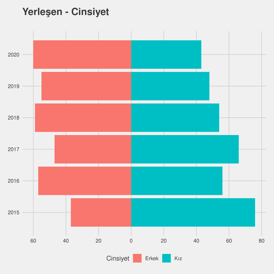 Ekonometri yıllara göre cinsiyet