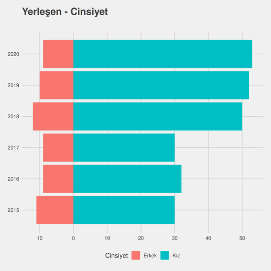 Yaşlı Bakımı yıllara göre cinsiyet