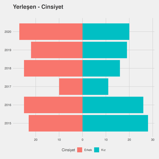 Dış Ticaret yıllara göre cinsiyet