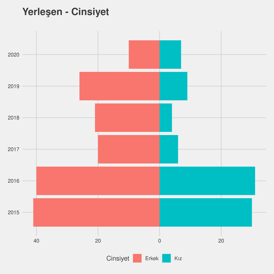 Dış Ticaret yıllara göre cinsiyet