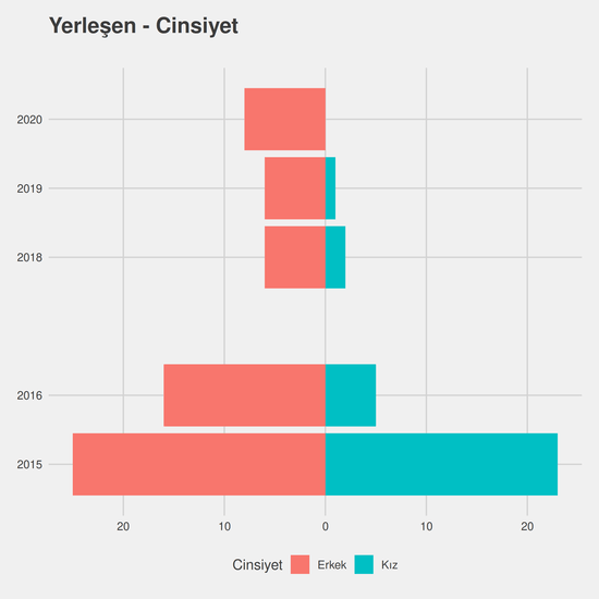 Dış Ticaret yıllara göre cinsiyet