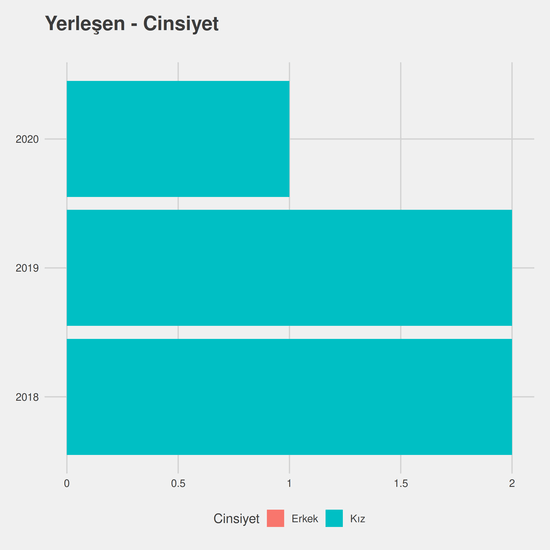 Tıbbi Dokümantasyon ve Sekreterlik - Ücretli yıllara göre cinsiyet