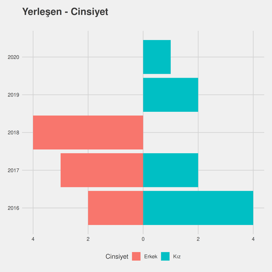 Adalet - Ücretli yıllara göre cinsiyet