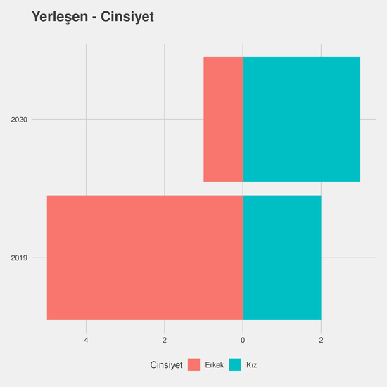 Yeni Medya ve İletişim - Ücretli yıllara göre cinsiyet